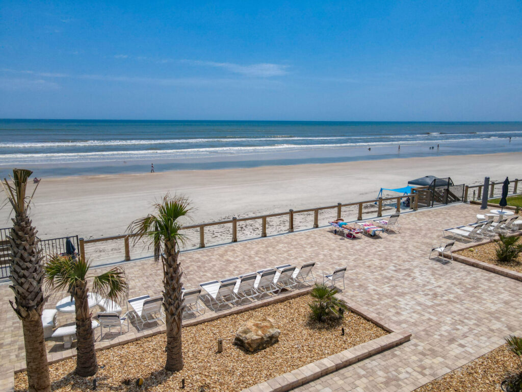 sundeck at Sea Coast Condominiums in New Smyrna Beach Florida